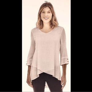 🌟Tunic Top with Tulip Hem-Taupe